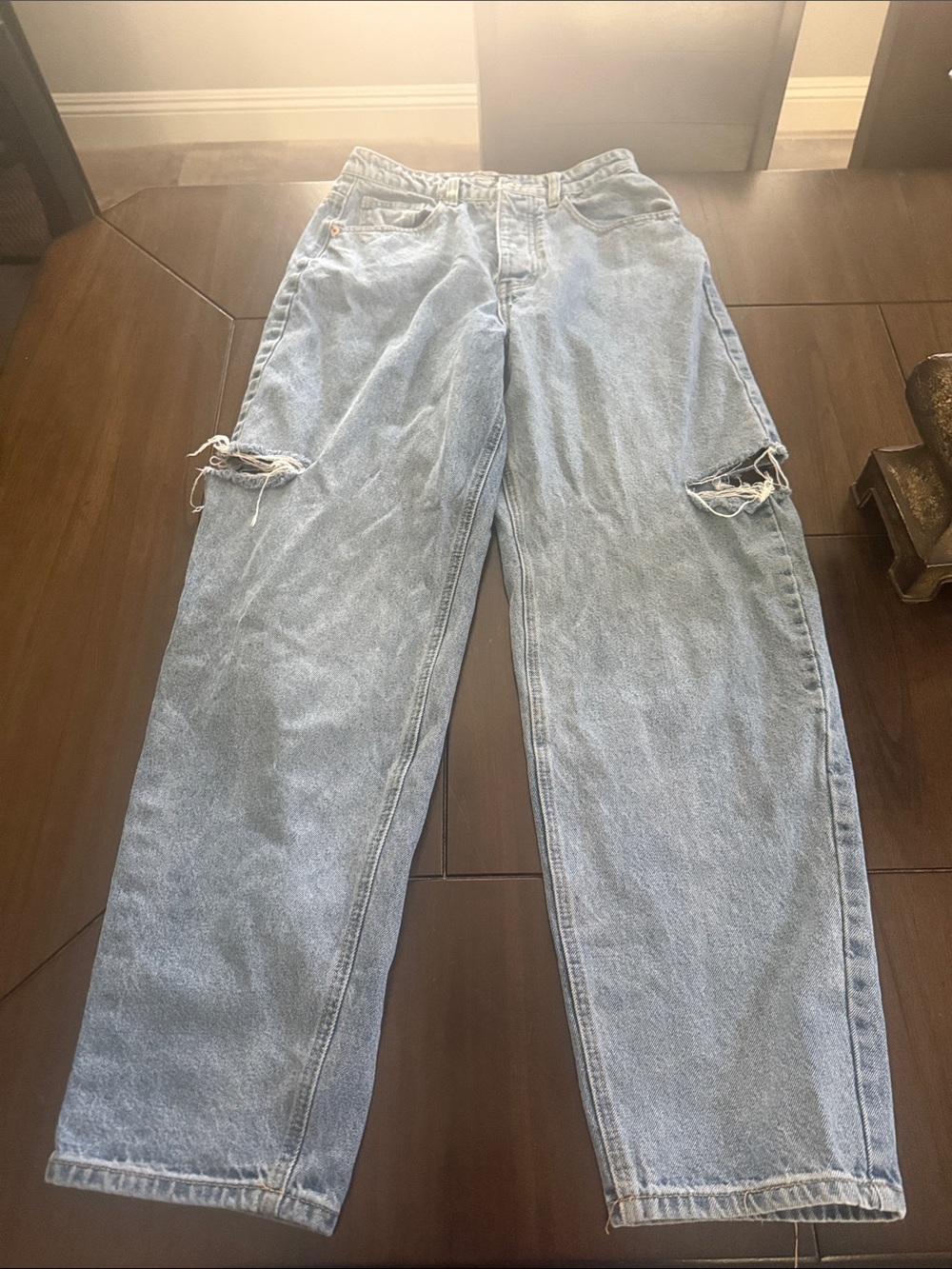 PrettyLittleThing Boyfriend Jeans - Light Blue Denim